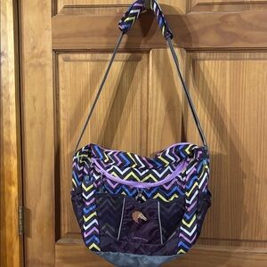 Horse lovers gift!!!Lands' End Chevron Kids Bag- Purple and Blue